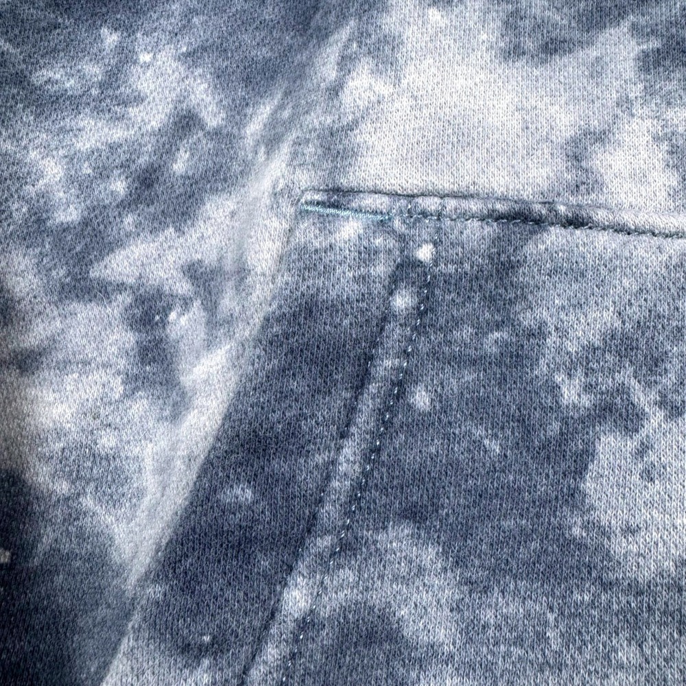 Abercrombie Kids Hoodie Kids 9/10 Blue Good Tie Dye Acid Wash Fleece Pullover - Picture 5 of 9